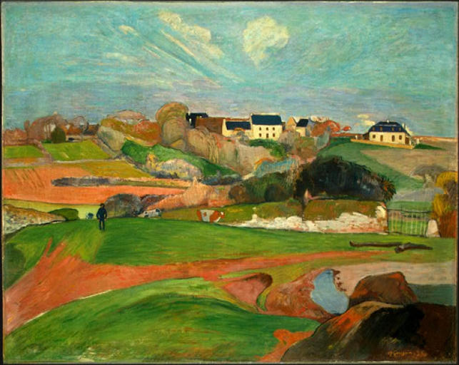 Les champs du Pouldu. Tableau de Paul Gauguin, 1890 (Washington, National Gallery oft Art)