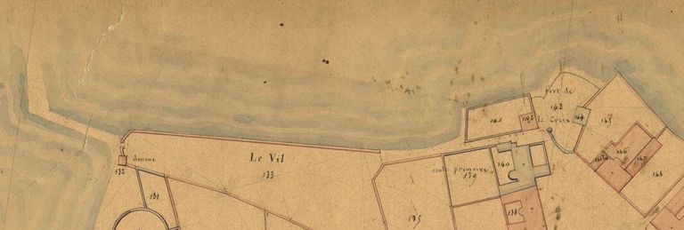 Plan de la pointe de la Croix, cadastre ancien, vers 1840