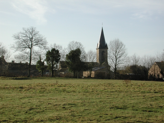 Vue de situation de l'église paroissiale