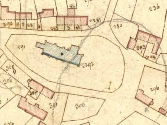 L'église sur le cadastre de 1826