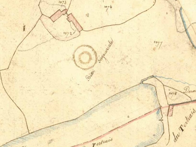 La motte sur le cadastre de 1826