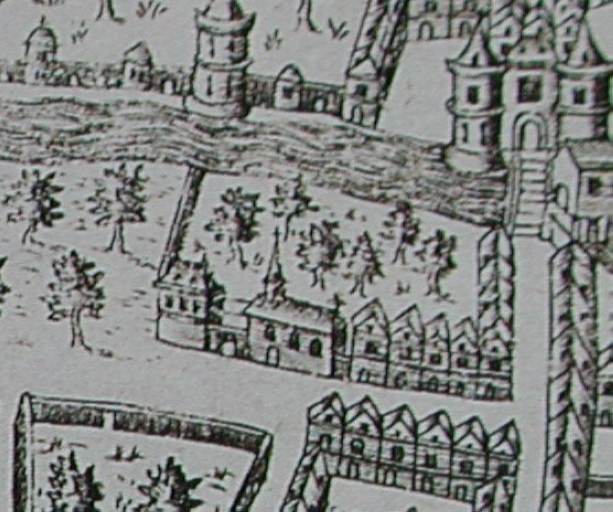 Le couvent d'Ursulines, sur le plan d'Argentré, 1616 (A. C. Rennes)