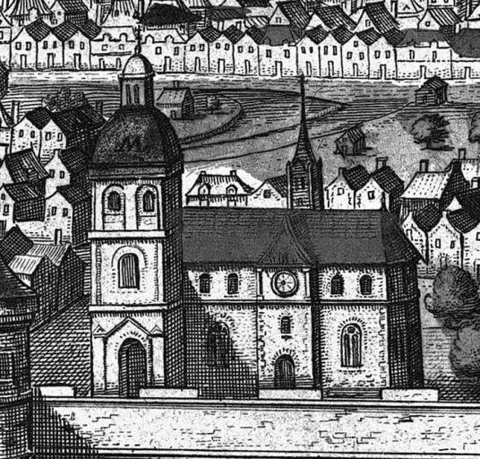 Extrait de la vue de Rennes de 1644 (Musée de Bretagne) 