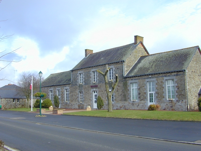 Vue générale sud-ouest ; La mairie-école