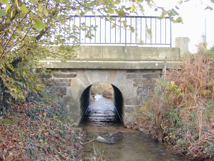 Vue générale sud ; Petit pont routier près la Gauminière sur la départementale 104