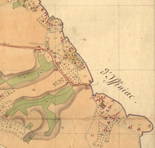 Les Grèves. Extrait des plans par masse de culture de 1803-1804 (AD 22) ; Les Grèves. Extrait des plans par masse de culture, 1803-1804 (AD 22) ; Les Grèves. Extrait des plans par masse de culture, 1803-1804 (AD 22)