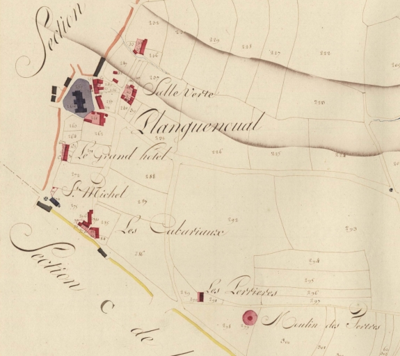 Extrait des plans cadastraux parcellaires de 1811 (AD 22)