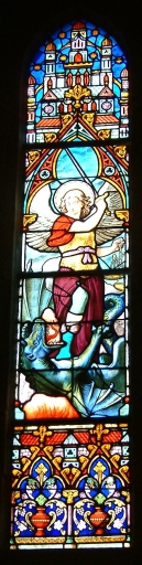 Baie 3 : Saint Michel terrassant le Dragon (carton L. Payan)