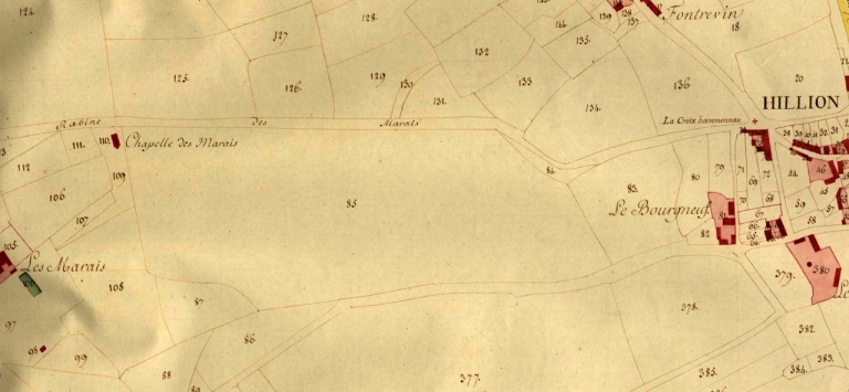 Extrait du plan cadastral de l'année 1812 (AD 22)