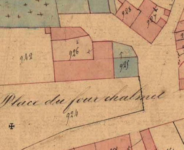 Extrait des plans cadastraux parcellaires de 1846 (AD 22). ; Extrait des plans cadastraux parcellaires de 1846 (AD 22).