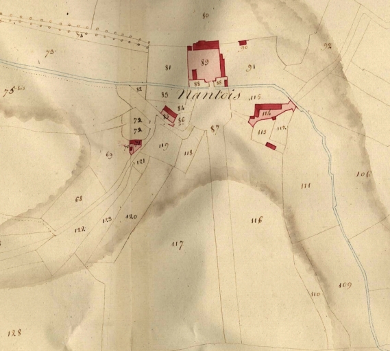 Extrait des plans cadastraux parcellaires de 1811 (AD 22).