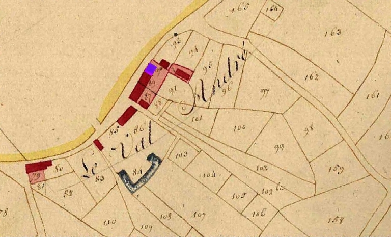 Extrait des plans cadastraux parcellaires de 1811 (AD 22).