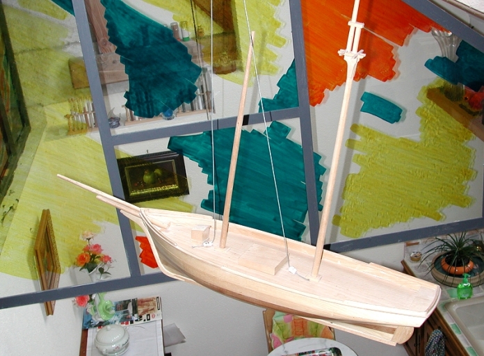 Vue générale d'une maquette de goélette islandaise (Gautier A. M.)
