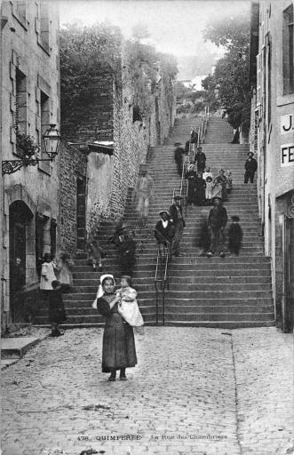 La rue des Fèvres (rue Madame Moreau), vers 1900