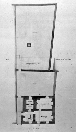 Plan au sol, 1835-1836 (A.D. Finistère, Atlas des bâtiments départementaux)