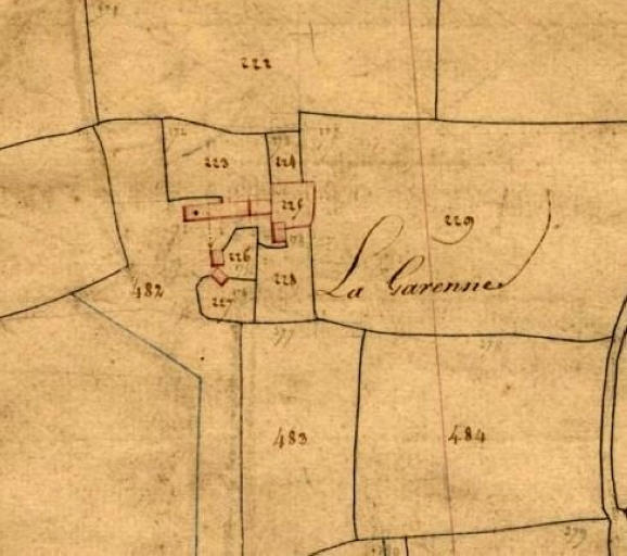 Extrait du cadastre de 1824, section C 1 (A.D. Finistère, 3 P 354)