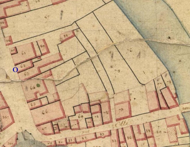 Extrait du cadastre de 1824, section F (A.D. Finistère, 3 P 292)