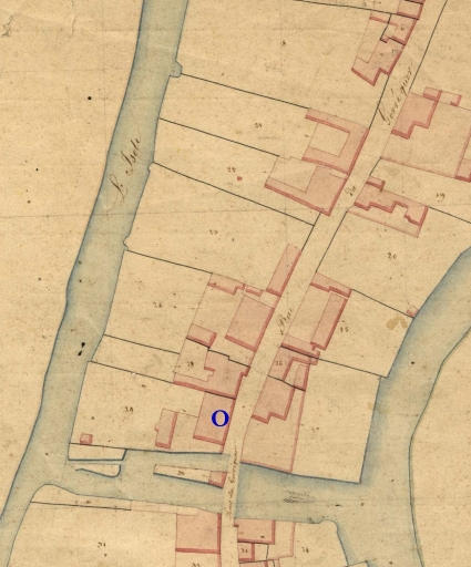 Extrait du cadastre de 1824, section F (A.D. Finistère, 3 P 292)