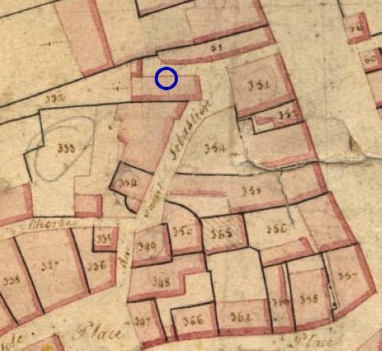 Extrait du cadastre de 1824, section F (A. D. Finistère, 2 P 292)