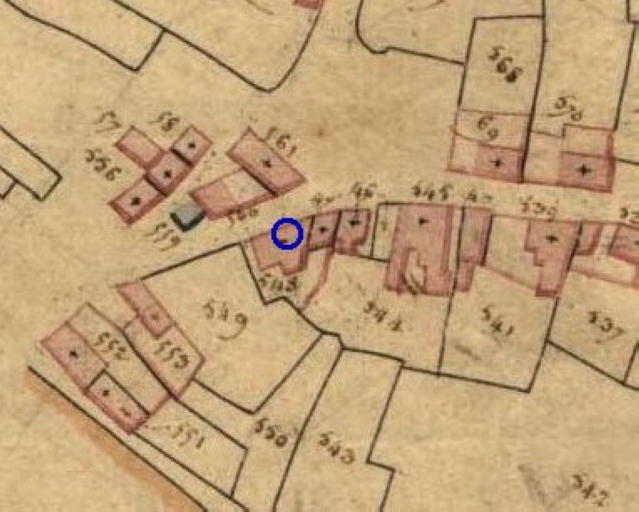 Extrait du cadastre de 1824, section A 2 (A. D. Finistère, 2 P 292)
