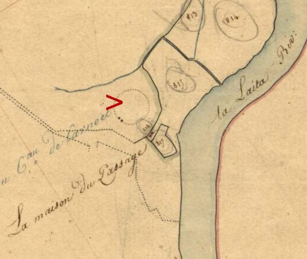Extrait du cadastre de 1824, section D3 (A.D. Finistère, 2 P 292)