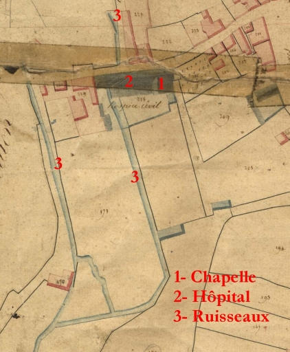 Extrait du cadastre de 1824, section F (A.D. Finistère, 3 P 292)