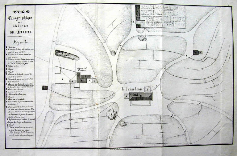 Plan du domaine. Gravure de 1855 (A.D. 29, 7 M 222)