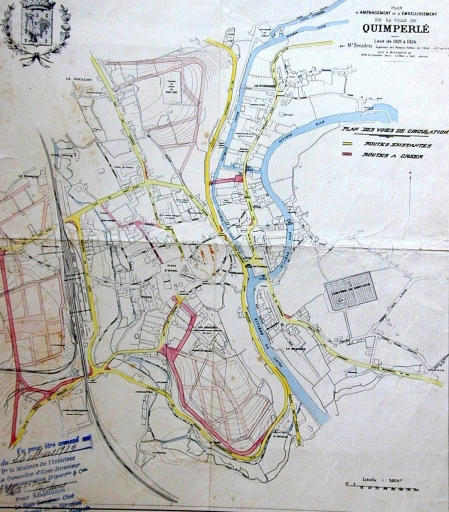 Plan du centre de la ville par Troalen, 1925