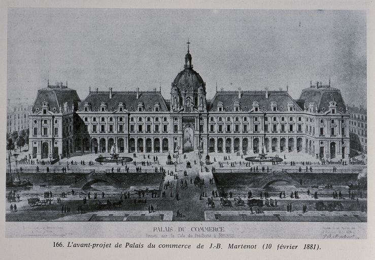 Projet de palais du commerce par Martenot, 1881