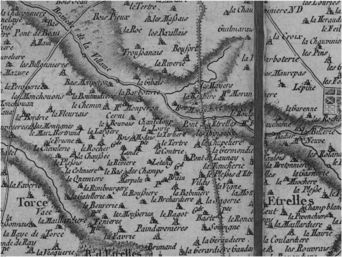 Etrelles à la fin du 18e siècle