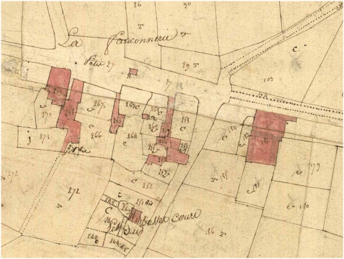 Le cadastre vers 1810 ; Le cadastre vers 1810 ; Le cadastre vers 1810 ; Le cadastre vers 1810 ; Le cadastre vers 1810