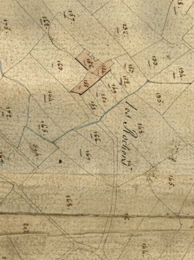 La ferme sur le cadastre de 1810
