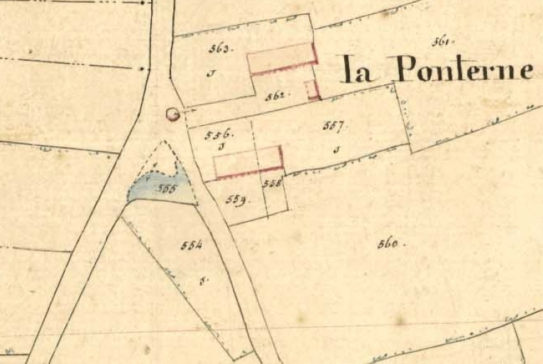 L'écart sur le cadastre de 1845