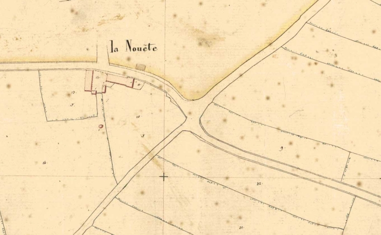 La Nouette sur le cadastre de 1845 ; La Nouette sur le cadastre de 1845