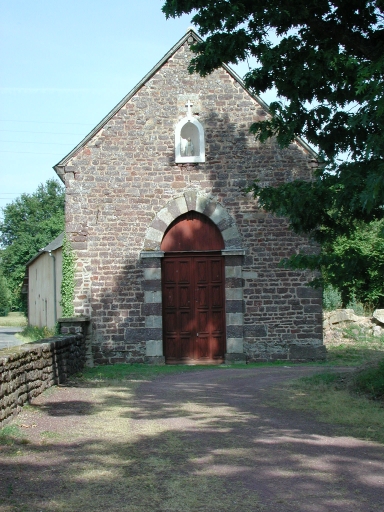 Vue générale ouest de la chapelle ; Façade ouest de la chapelle de l'Abbaye de Montfort
