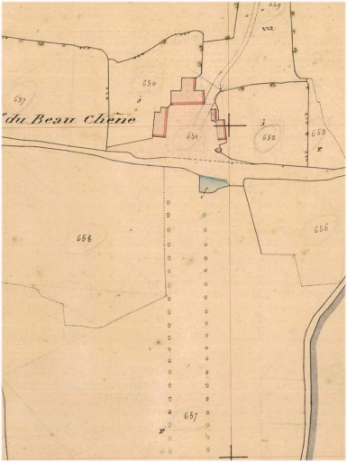 La ferme sur le cadastre de 1843
