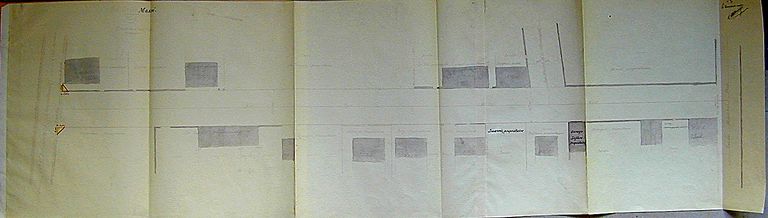 Plan parcellaire et des alignements de la rue, 1932. AM Vannes 1O216.