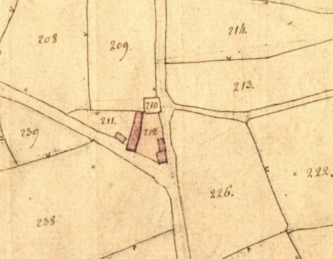 Extrait des plans cadastraux parcellaires de 1826 (AD 22).