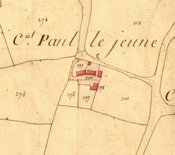 Extrait des plans cadastraux parcellaires de 1826 (AD 22). ; Extrait des plans cadastraux parcellaires de 1826 (AD 22).