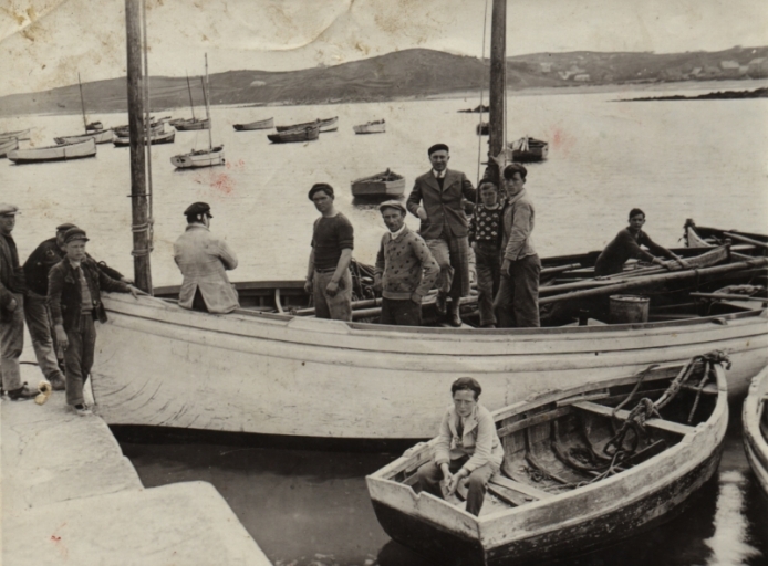 Marcel-Micheline à la cale de Trédrez à son neuvage en 1935