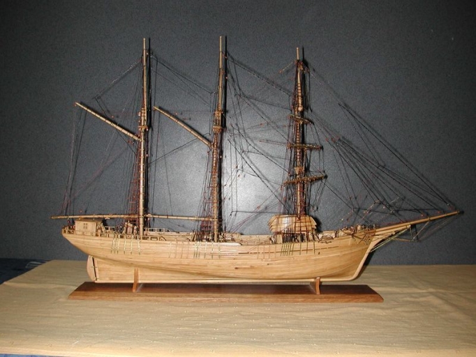 Vue générale de la maquette du trois mâts Terre-Neuvier Côte d'Emeraude