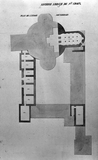 Plan du souterrain par Joseph Bigot, 1835-1836 (A.D. Finistère, Atlas des bâtiments départementaux)