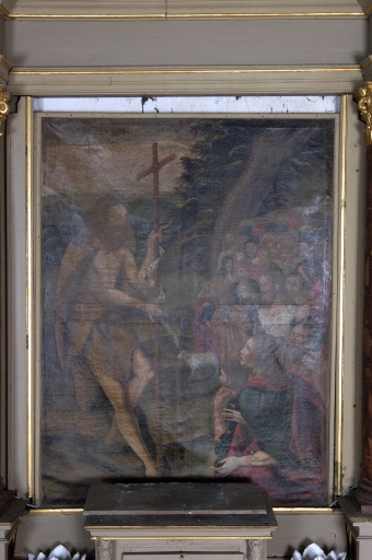 Tableau d'autel : Prédication de saint Jean Baptiste (Chancé fusionnée en Piré-Chancé en 2019)