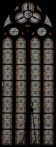 Ensemble des 4 verrières décoratives des baies 5 à 8