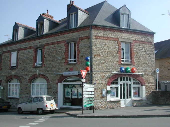 Vue sud ouest des façades sur rue