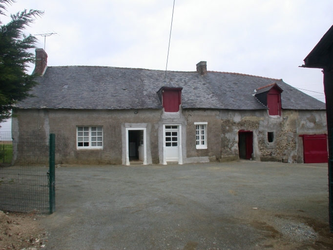 Vue générale du logis et de l'étable à chevaux  ; Ferme, Bonnelèche