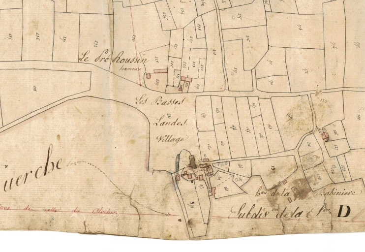 Extrait du cadastre de 1827 ; Les Basses Landes (cadastre de 1827)
