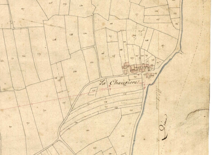 Extrait du cadastre de 1827 ; La Chauvière