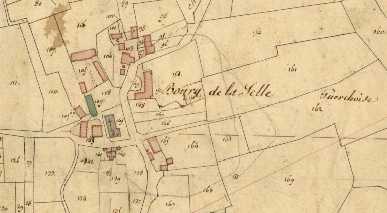 Le bourg de La Selle Guerchaise  (cadastre de 1827) ; Le bourg (cadastre de 1827)