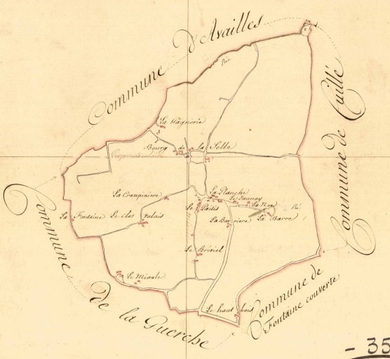Tableau d'assemblage de la commune en 1827